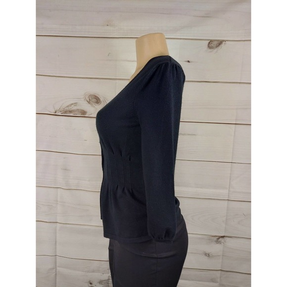 colourworks black cardigan button front ,size small 3/4 sleeve - Picture 9 of 10